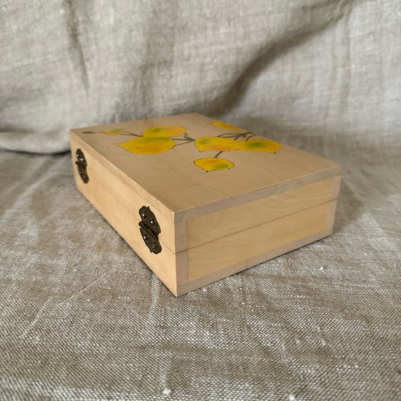 vintage 70s handmade aspen wood trinket jewelry box - Picture 6 of 11